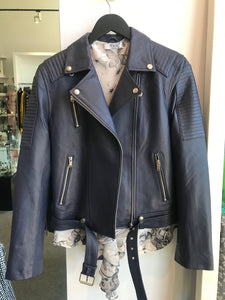 Texas leather biker jacket