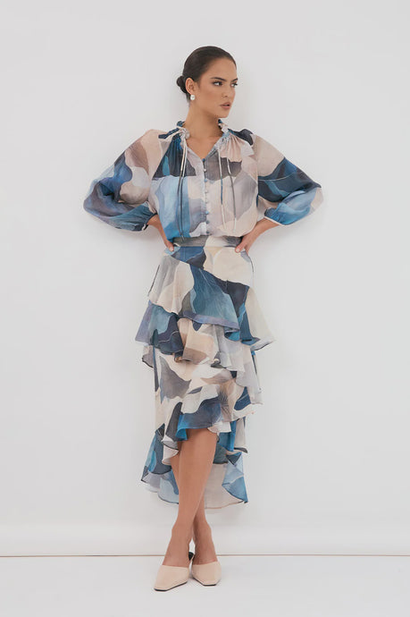 Adorne frilled skirt