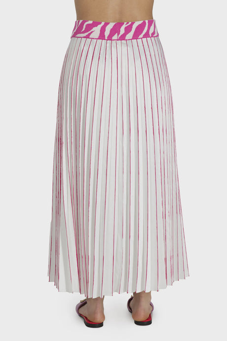 Elisa pleated skirt- fuschia