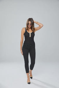 New London Thames crop jeans black