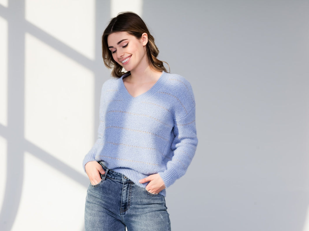Alison Sheri ice blue sweater