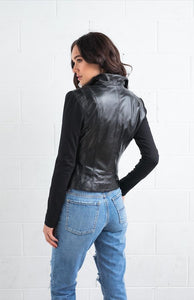 Leather ponte jackets