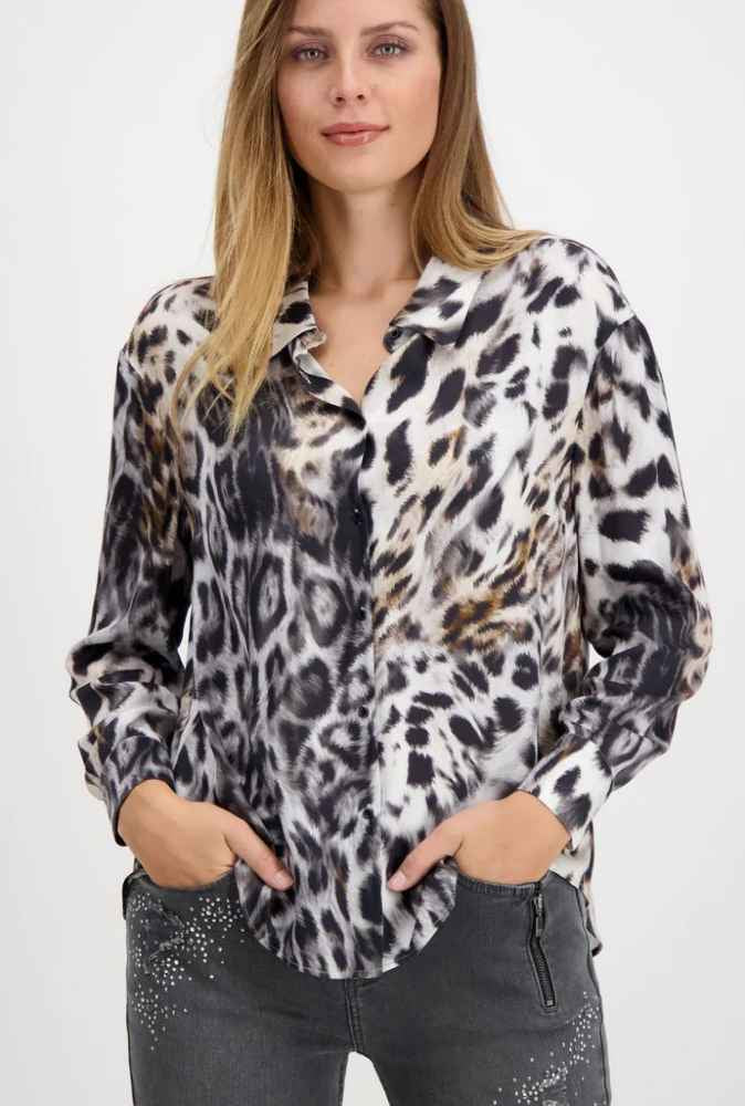 Monari leopard print shirt