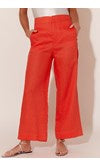 Linen  3/4 pants tangerine